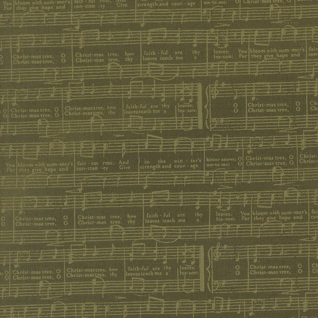 Berry & Pine Wintergreen Christmas Tree fabric with music notes pattern by Vanessa Goertzen for Moda Fabrics