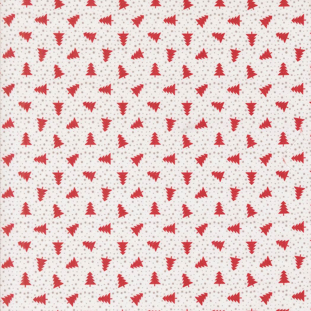 Berry & Pine fabric with red Christmas trees and dots by Vanessa Goertzen for Moda Fabrics