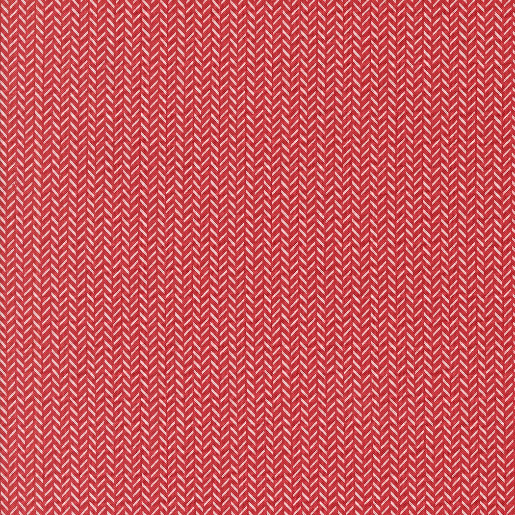 Berry & Pine cranberry yule herringbone fabric by Vanessa Goertzen for Moda Fabrics, half-yard increments