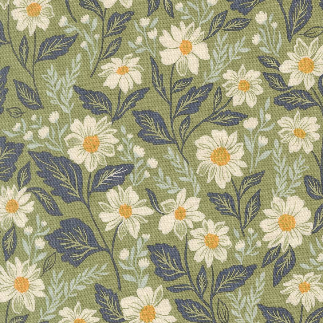 True Love Romance Blooms fabric with vintage floral and bird motifs by Vanessa Goertzen for Moda Fabrics