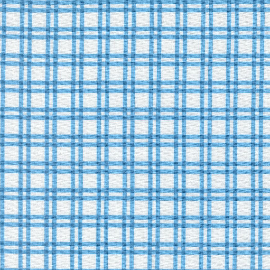 Blueprint Plaid Checks fabric in blue and white by Camille Roskelley for Moda Fabrics