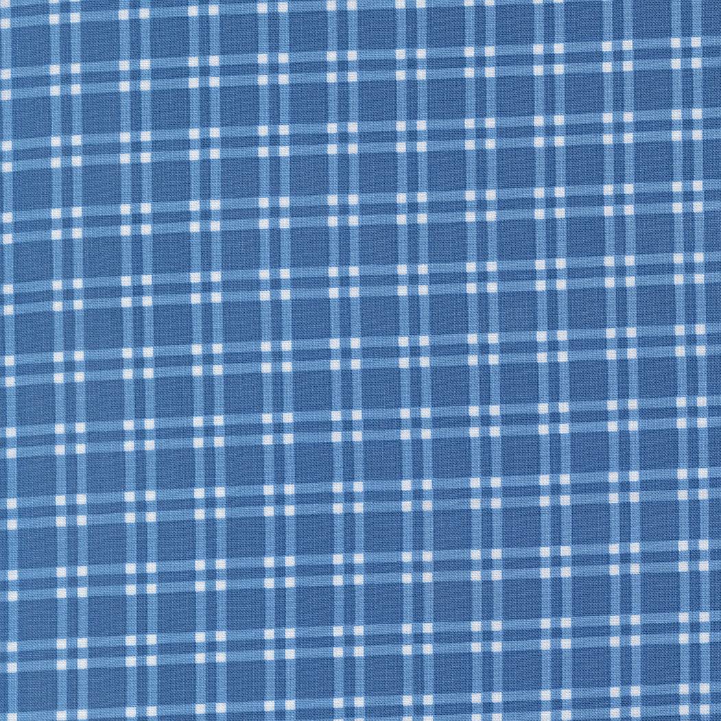 Blueprint Plaid Checks fabric in blue and white by Camille Roskelley for Moda Fabrics