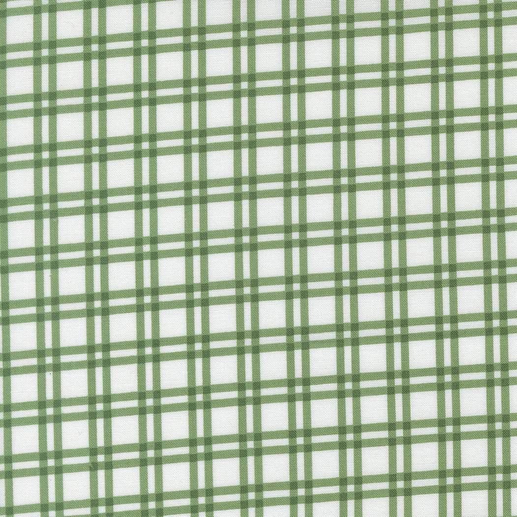 Blueprint Plaid Checks green and white fabric by Camille Roskelley for Moda Fabrics