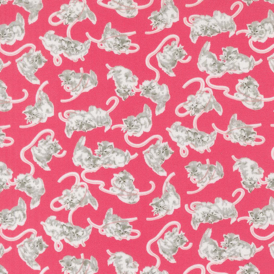 A cat named Stitch fabric design by Camille Roskelley featuring novelty cats and kittens for quilting