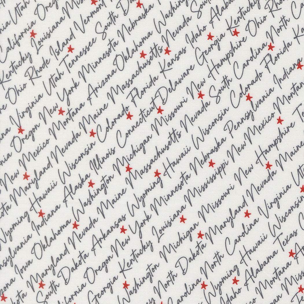Independence Day The States Vanilla patriotic fabric by Sweetwater for Moda Fabrics in 1/2 yard increments