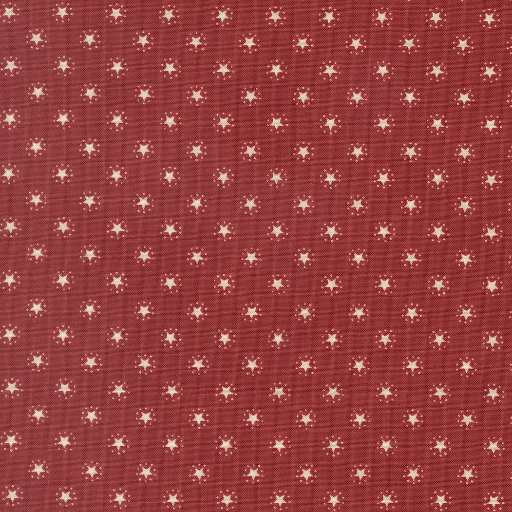 America 250 Years patriotic fabric by Deb Strain with stars and stripes in crimson, blue, and white