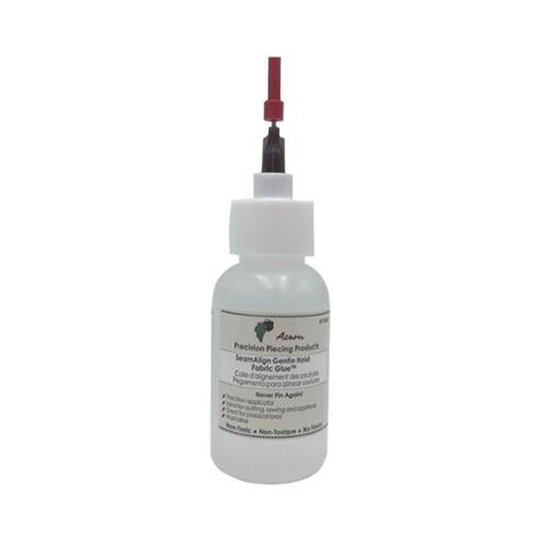 SeamAlign Glue 1oz Pro with stainless steel applicator tip by Acorn Precision Piecing