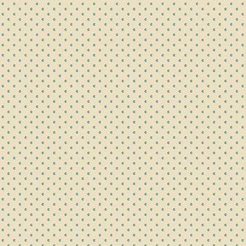 Farmer's Daughter Seed Driftwood fabric by Edyta Sitar with small blue seed pattern on beige background
