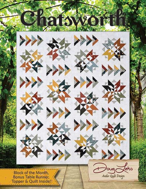 Chatsworth Block of the Month Quilt Book featuring Bluish projects by Zen Chic and Moda Fabrics