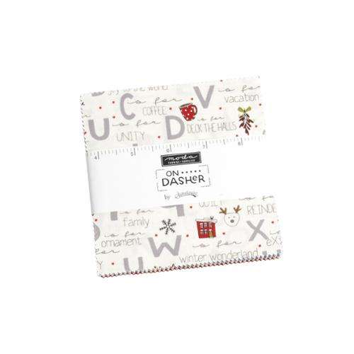 On Dasher Charm Pack by Sweetwater Moda Fabrics 42 pieces 5-inch squares