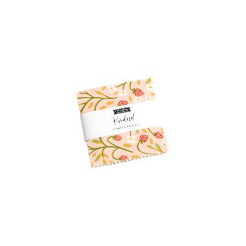 Kindred Mini Charm pack by 1 Canoe 2 for Moda Fabrics with floral print 2.5 inch squares