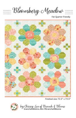 Bloomberg Meadow Quilt Pattern by Branch & Blume featuring a 72.5-inch versatile patchwork quilt design