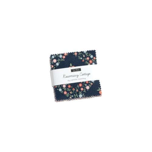 Rosemary Cottage mini charm pack with vintage floral designs by Camille Roskelley for Moda Fabrics