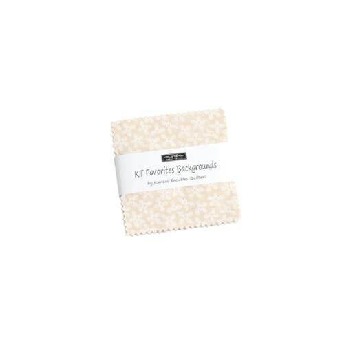KT Favorites BG Mini Charm pack of 42 beige 2.5x2.5 inch fabric squares by Kansas Troubles Quilters for Moda Fabrics