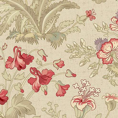 Forest Glen Highlands fabric with botanical floral design by Renee Nanneman