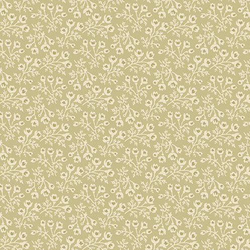 Forest Glen Woodruff Lichen Green botanical fabric pattern by Renee Nanneman for Andover Fabrics