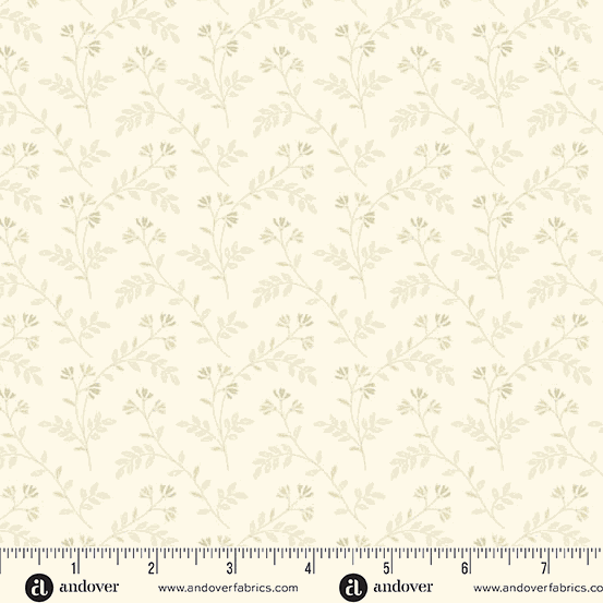 Lighthouse by Edyta Sitar fabric with blooming florals and vibrant colors from Andover Fabrics Seashells Beach Heather collection