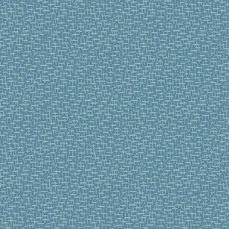 Sewing Bird Tweed fabric in blueberry blue with subtle textured pattern by Edyta Sitar