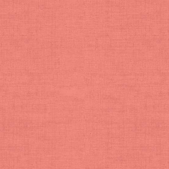 Laundry Basket Favorites II linen texture cotton fabric in flamingo pink by Edyta Sitar