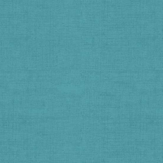 Laundry Basket Favorites II linen texture cotton fabric in mermaid blue by Edyta Sitar