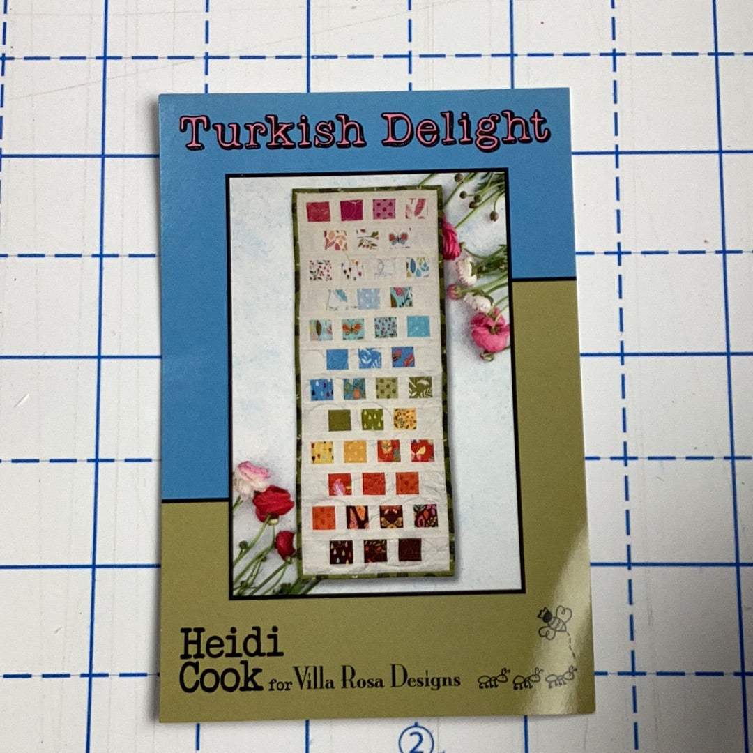 Turkish Delight pattern quilt design by Heidi Cook measuring 13x37 inches