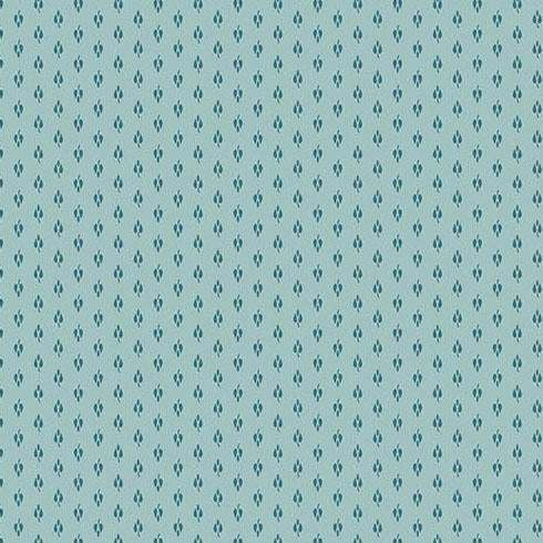 Farmer's Daughter Hayseed Garden Green fabric by Edyta Sitar with small floral pattern on muted green background