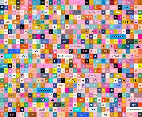 Selvedge Magic Icons Multi colorful fabric squares by Ruby Star Society for Moda Fabrics