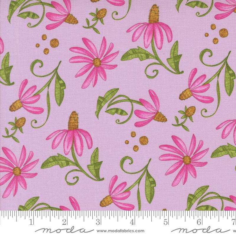 Superbloom Freesia pink floral cotton fabric by Robin Pickens for Moda Fabrics