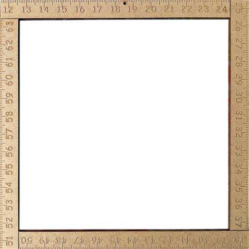Just a Little Box wooden frame ruler measuring 10-inch inside square for quilting and fabric projects