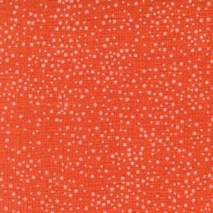 Dotty Thatched Tangerine fabric by Robin Pickens for Moda with woven pattern and random dots