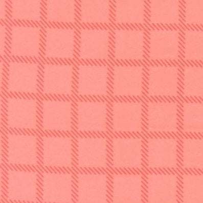 Sherbet Sunshine Flannels Flamingo pink cross check plaid fabric by Corey Yoder for Moda