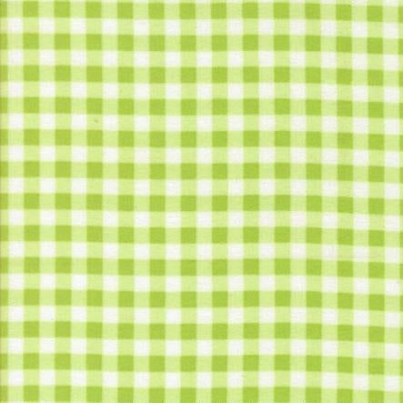 Sherbet Sunshine Flannels lime green gingham check fabric by Corey Yoder for Moda
