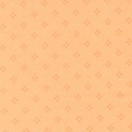 Sherbet Sunshine Flannels Diamond X Blenders Cantaloupe soft orange cotton fabric pattern