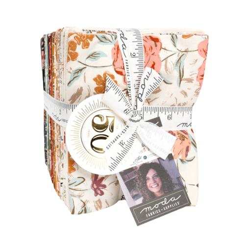 39-piece Foraged Found & Hand Me Down fat quarter fabric bundle by Moda with floral vintage-inspired prints