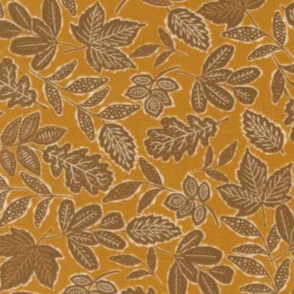 Foraged Found & Hand Me Down leafage blender fabric in caramel by Fancy That Design House for Moda Fabrics