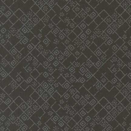Foraged Found & Hand Me Down fractured weave blender fabric in iron gray by Fancy That Design House for Moda Fabrics