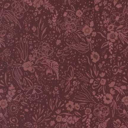 Foraged Found & Hand Me Down Field of Fancy Small Floral Merlot fabric by Fancy That Design House for Moda Fabrics