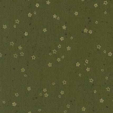 Foraged Found & Hand Me Down Stardust Blender Pine fabric with small star pattern by Fancy That Design House for Moda Fabrics