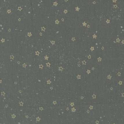 Foraged Found & Hand Me Down Stardust Blender Metal fabric with small star pattern by Fancy That Design House for Moda Fabrics