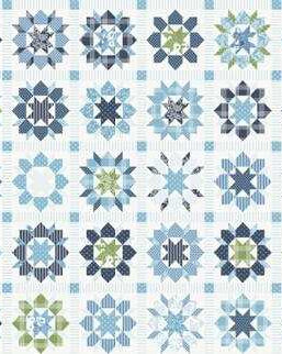 Nantucket Summer cream multi 36 inch fabric panel by Camille Rosekelley for Moda