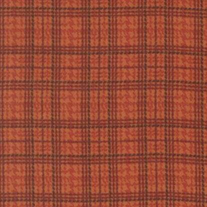 Prairie Gatherings Flannels mini plaid rust fabric by Primitive Gatherings for Moda Fabrics