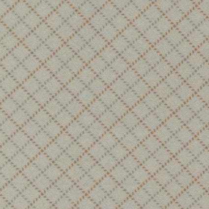 Prairie Gatherings Flannels Stitched Grid Feather fabric in earthy tones by Primitive Gatherings for Moda Fabrics