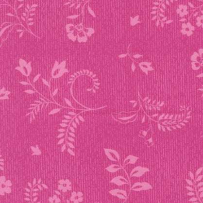 Parlor Boho Flowers Passion Fruit fabric by Crystal Manning with pink floral pattern