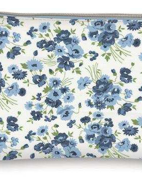 Glam Bag floral cluster design by Camille Roskelley in vinyl, 8x5.5 inches