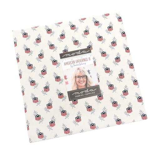 American Gatherings III Layer Cake fabric squares by Primitive Gatherings for Moda Fabrics, patriotic tribute design