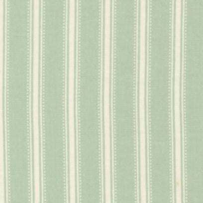 Sunbonnet Dotted Stripe dusty blue fabric with vintage stripe pattern for quilting and sewing projects