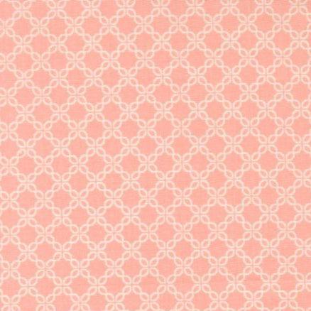 Sunbonnet Lattice Blender pale pink fabric with white lattice pattern for quilting
