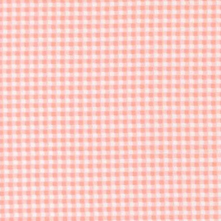 Sunbonnet Mini Gingham pale pink fabric by Heather Briggs for Moda Fabrics, sold in half-yard increments