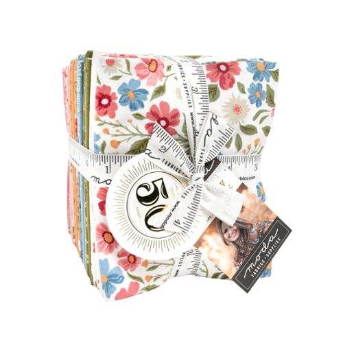 Wild Honey Fat Quarter Bundle by Vanessa Goertzen, floral fabric bundle with 30 fat quarters for quilting and crafting.