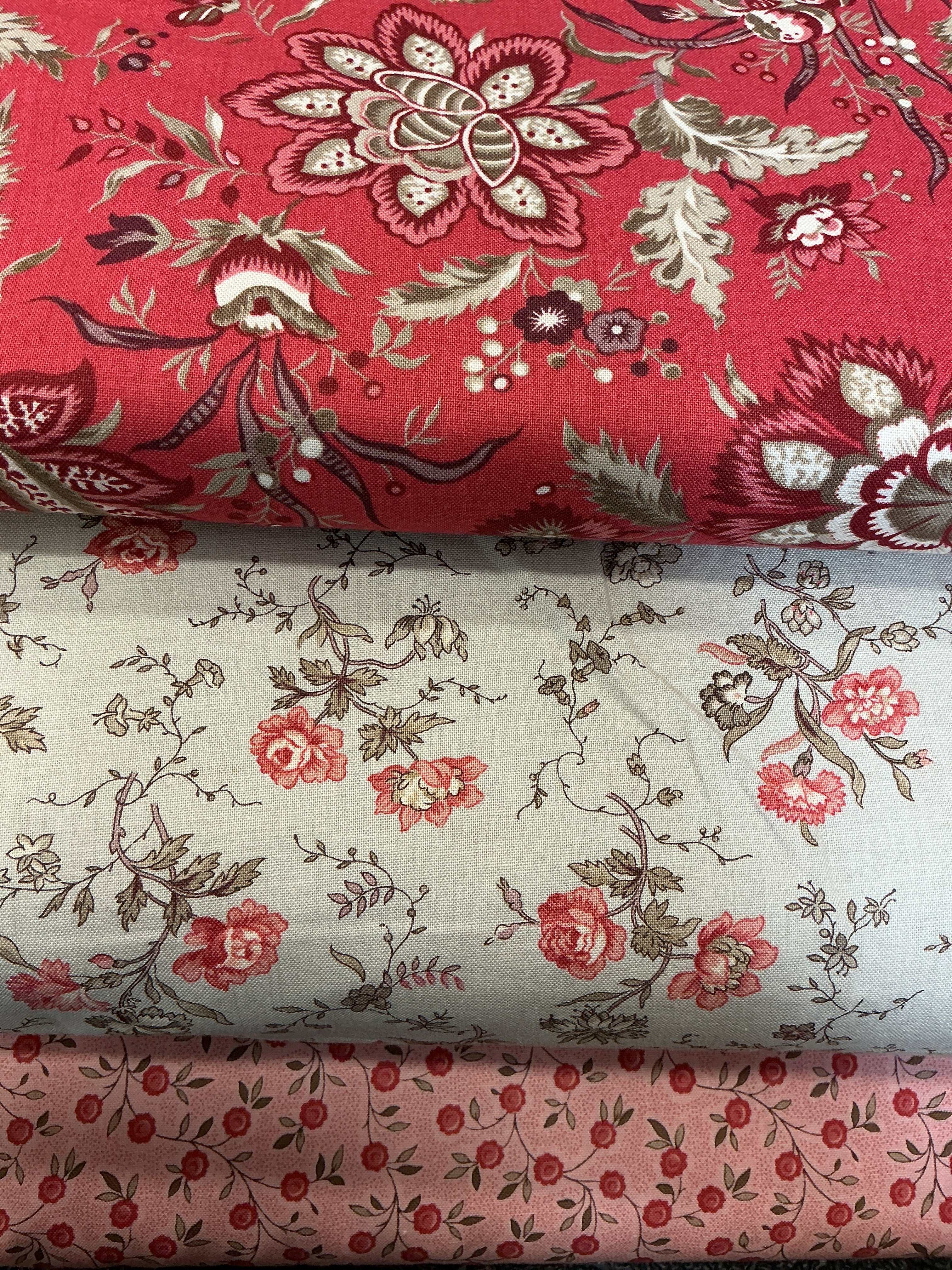 3 Yard Quilt Bundle from Bella Rose Quilts with three coordinating fabrics for quilting and sewing projects
